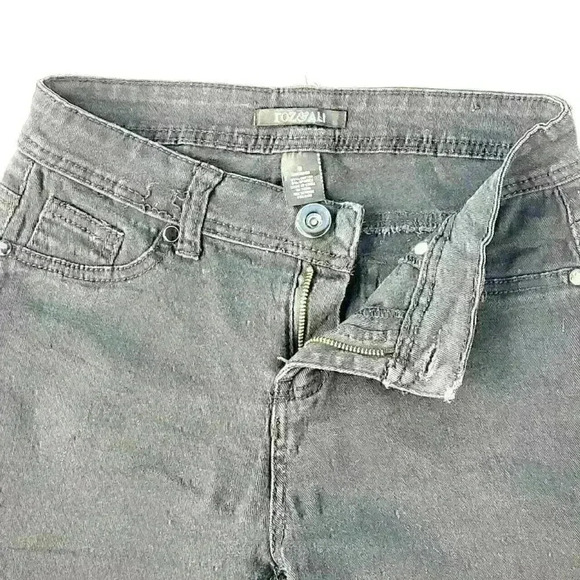 COPY - Roz & Ali Capri Dark Wash Cuffed Denim Women - Picture 3 of 5